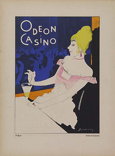 Odeon Casino, woman drinks a martini