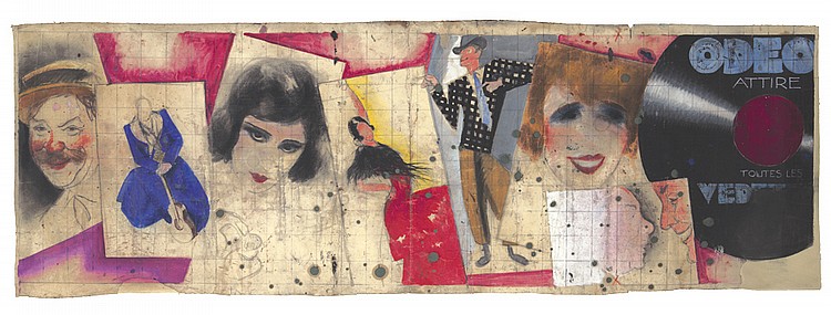 Long poster, paintings, Odeon Attire