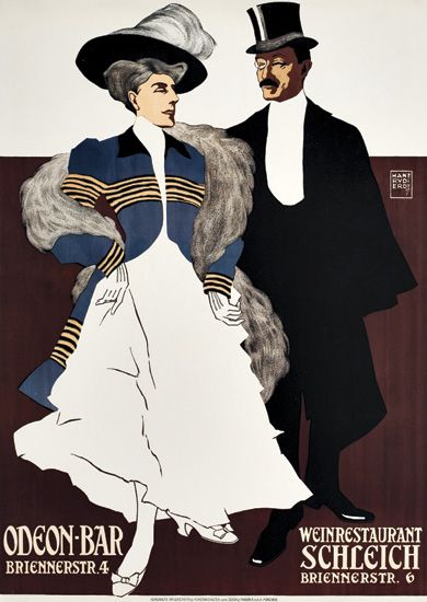Odeon-Bar Briennerstr, couple formally dressed