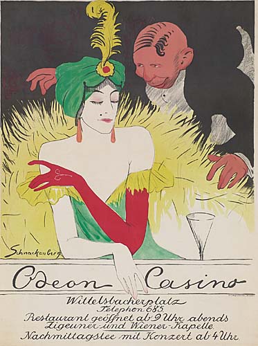 Odeon Casino, woman in feathers