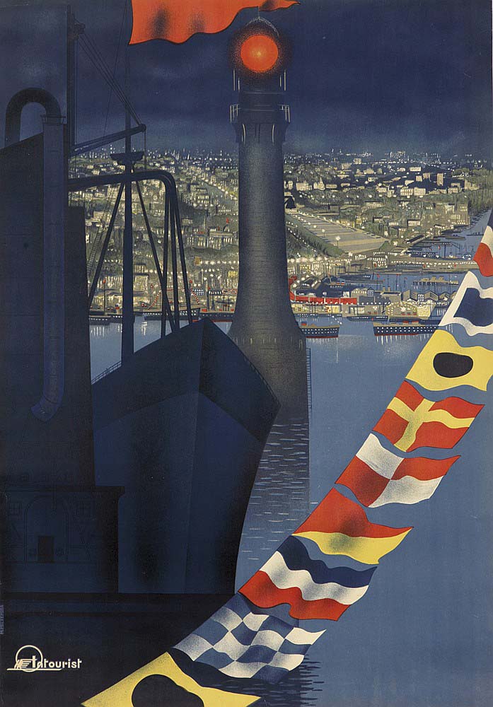 Country flags, river