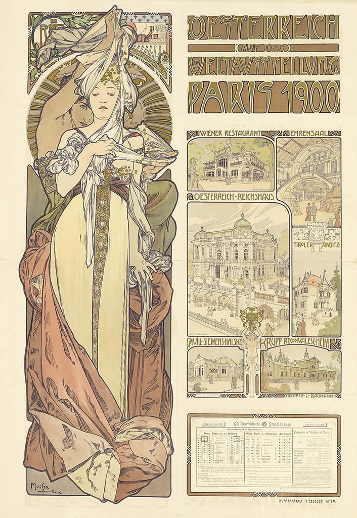Oesterreich Weltausstellung Paris 1900, two women, locations