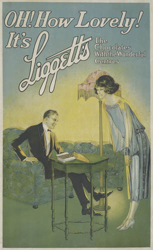 Oh! How Lovely! It’s Liggett’s, couple in a living room