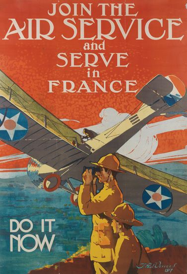 Join the Air Service and Serve in France, plane, pilots