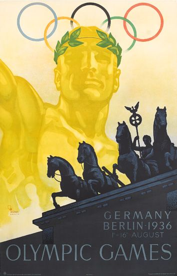 Germany, Berlin 1936, Olympic Games, golden statue