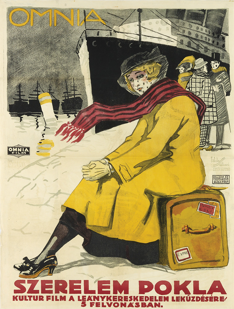 Omnium Cycles and Automobiles Paris, woman in orange rides bicycle