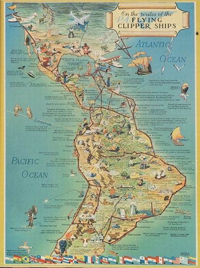 On the Routes of the Flying Clipper Ships, map