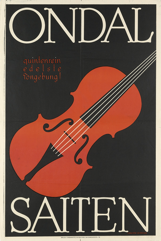 Ondal Saiten, violin, black poster