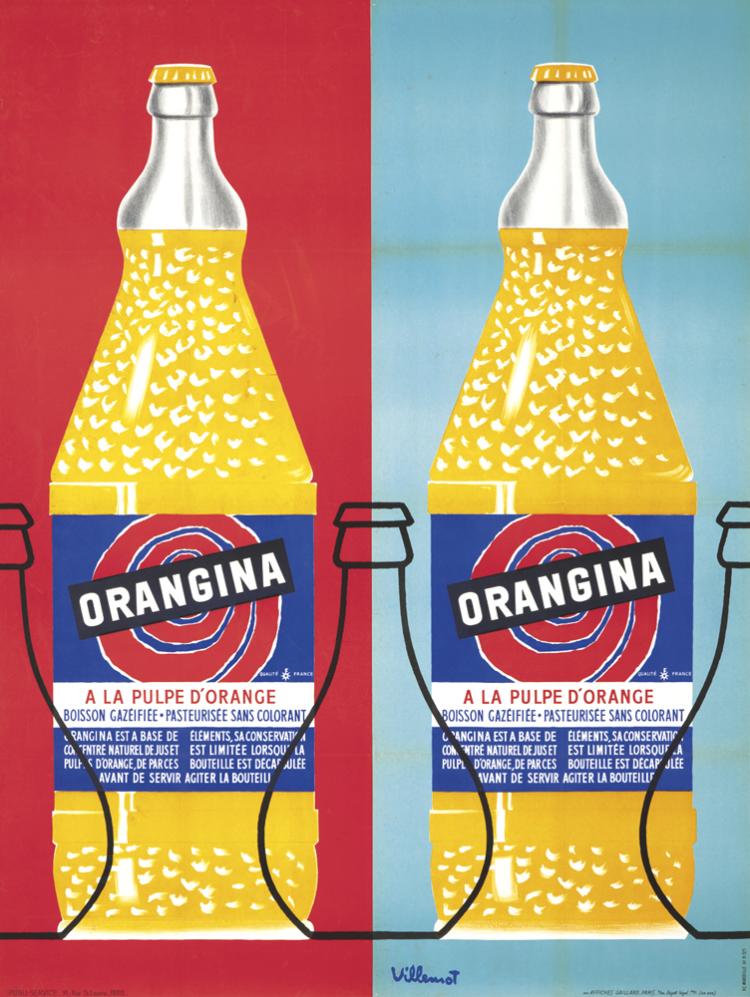 Orangina a la Pulpe D’Orange, bottled soda