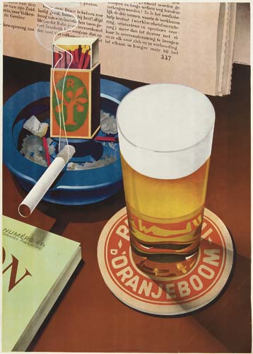 Oranjeboom, beer and cigarettes
