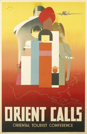 Orient Calls, Oriental Tourist Conference, ship and crowd