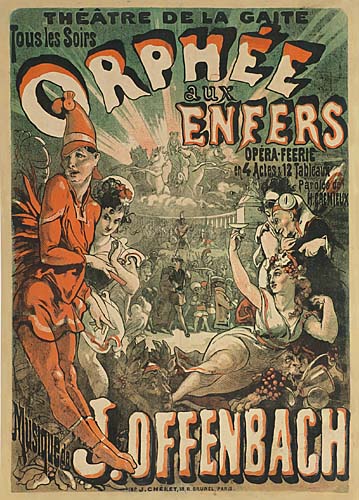 Orphee aux Enfers J. Offenbach, jester in red