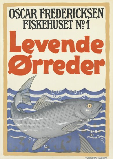 Oscar Fredericksen Fiskshuset No. 1, Levende Orreder, fish