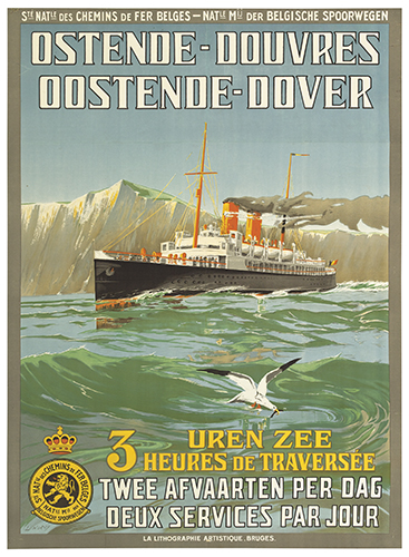 Ostende Douvres Oostende-Dover, whip on the waves