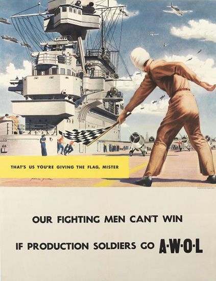 Our Fighting Men Can’t Win if Production Soliders go A.W.O.L., airfield