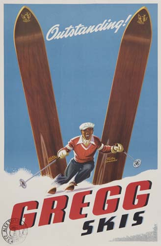 Gregg Skis, man skiing