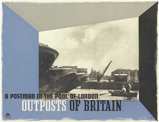 A Postman in the Pool of London, Outposts of Britain, photograph