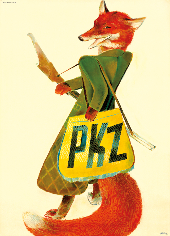 PKZ, fox in a green suit