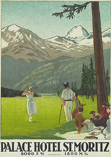 Palace Hotel St. Moritz, golfing in the mountains