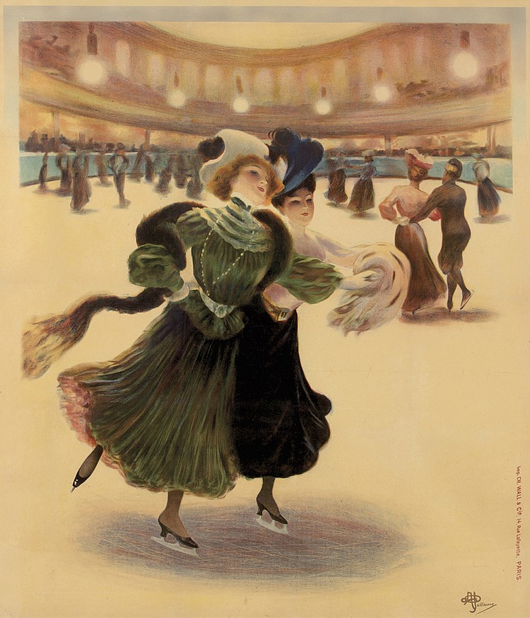 Women ice skating