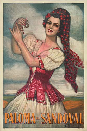 Palmona de Sanoval, woman in white and red