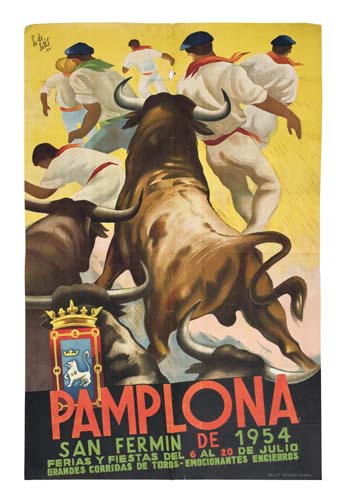 Pamplona San Fermin de 1954, bull
