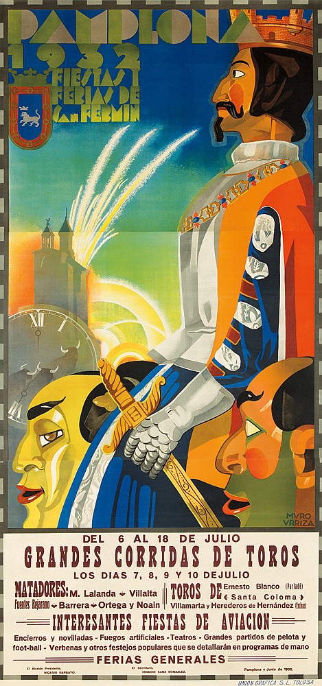 Pamplona, long poster, knight