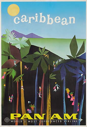 Pan Am, World’s Most Experienced Airline, Caribbean, palm trees