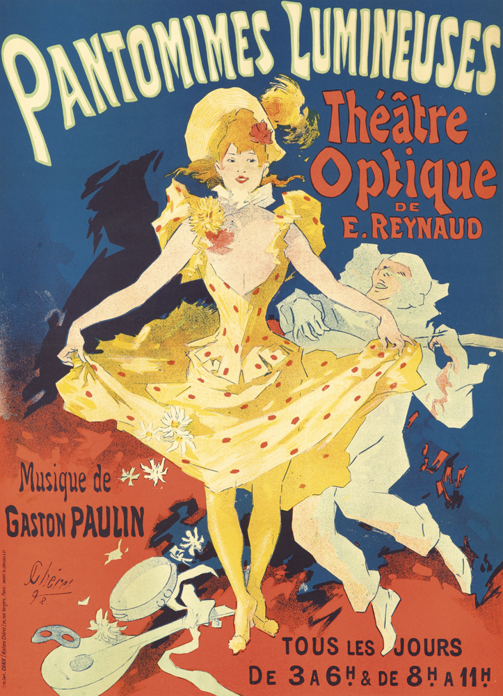 Pantomimes Lumineuses Theatre Optique, woman in yellow