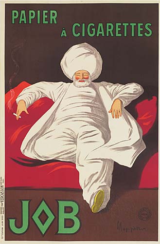 Papier a Cigarettes Job, man in white