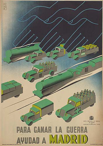 Para Ganar La Guerra Aydad a Madrid, army trucks