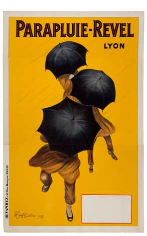 Parapluie-Revel Lyon, umbrellas, yellow poster