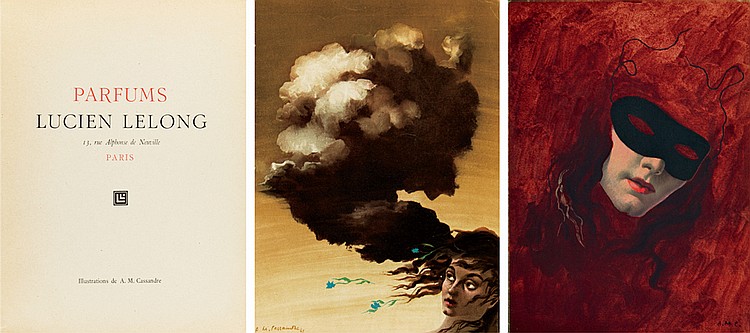 Parfums Lucien Lelong, three posters, title page