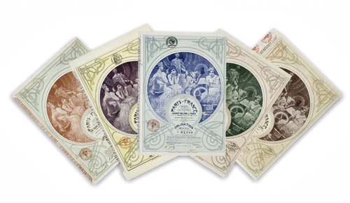 Five fliers, colored