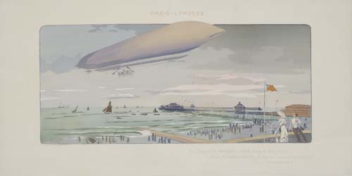 Blimp over the water, Paris, Londres