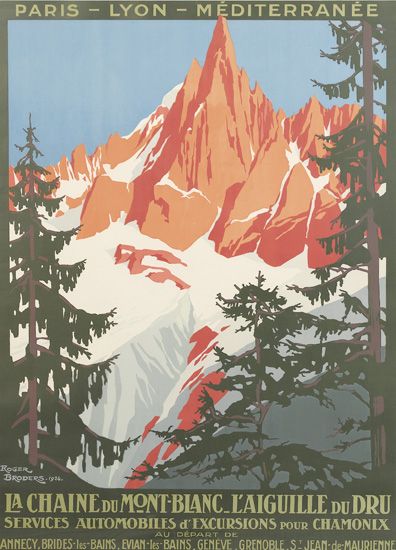 La Chaine du Mont-Blanc, L’Aiguille du Dru, mountain top