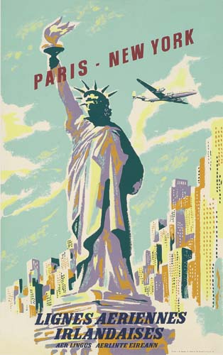 Paris-New York, Lignes Aeriennes Irlandaises, Statue of Liberty