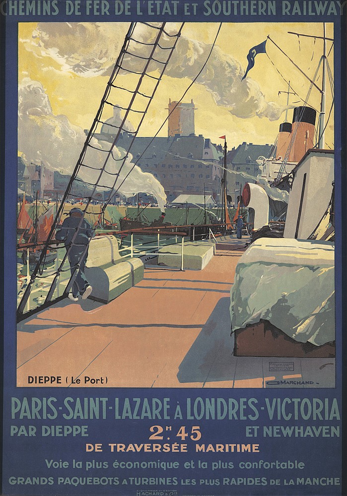 Paris Saint Lazare a Londres Victoria, ship deck