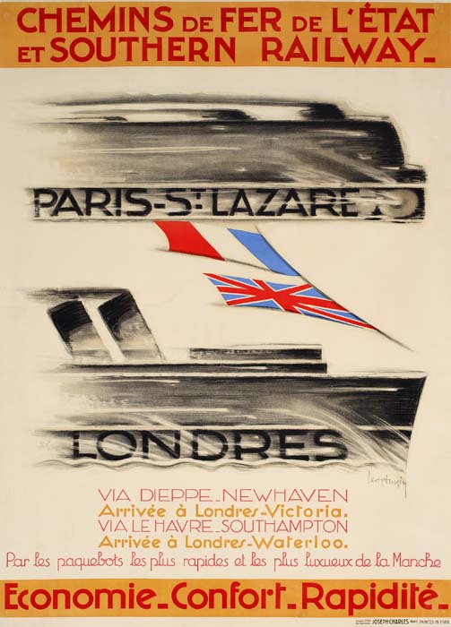 Paris, St. Lazare Londres, train and ship