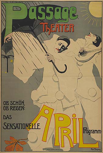 Passage Theater April, mimes in white