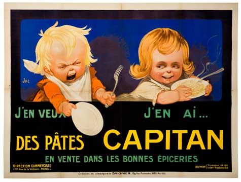 Des Pates Capitan, children with plates