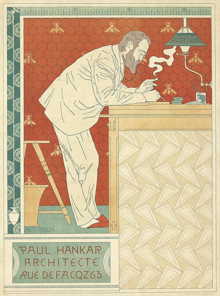 Paul Hankar Architecte Rue de Facqz63, man smoking