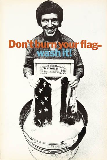 Don’t Burn Your Flag, Wash it! Man washes flag