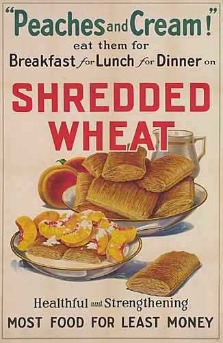Peaches and Cream, Shredded Wheat, breakfast