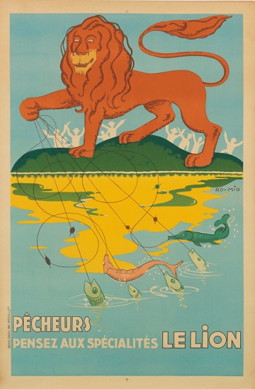 Pecheurs Pensez Aux Specialites Le Lion,  red lion