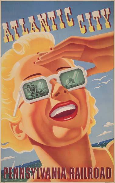 Atlantic City, Pennsylvania Railroad, blonde woman