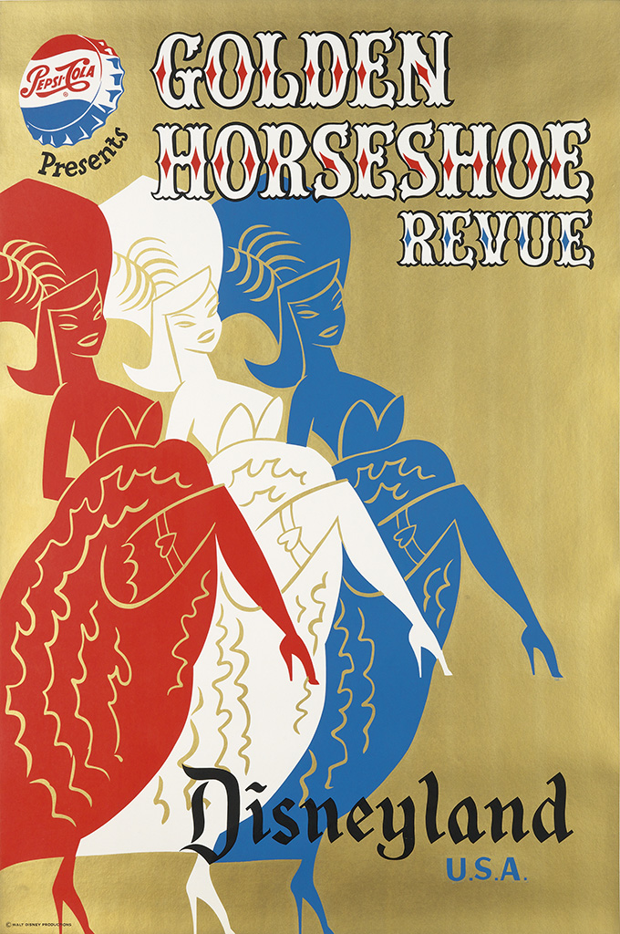 Pepsi Cola Presents Golden Horseshoe Revue Disneyland U.S.A., three dancers