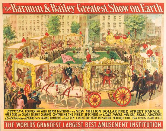 The Barnum and Bailey Greatest Show on Earth, Wild Beast Division, circus performers
