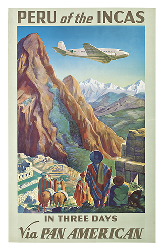 Peru of the Incas, In three ays, via Pan American, plane over Machu Picchu