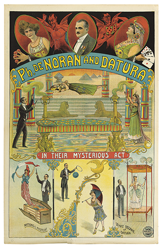 Ph. De Noran and Datura in their mysterious act, magic